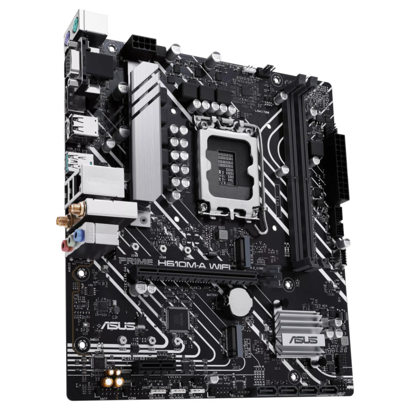 Asus Mainboard|ASUS|Intel H610|LGA 1700|micro ATX|RAM DDR5-SDRAM|2xSlots|Wi-Fi Yes|Bluetooth Yes|2xNumber of M.2 (M) slots|PRIMEH610M-AWIFI