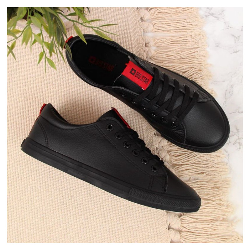 Big Star Low-top sneakers with eco leather Big Star W DD274687 black (37)