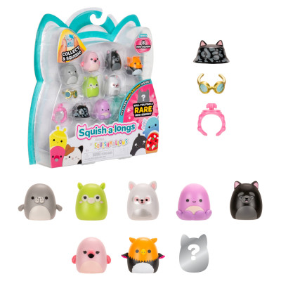 Squishmallows SQUISH-A-LONGS figūriņas, 8 gab., 2,5&nbsp;cm