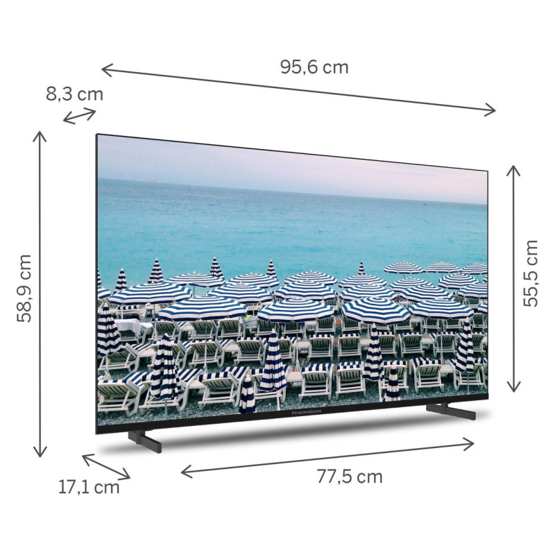 Thomson TV Set|THOMSON|43 "|4K Ultra HD|1920 x 1080 pixels|Flat|16:9|LED|43FD2S13