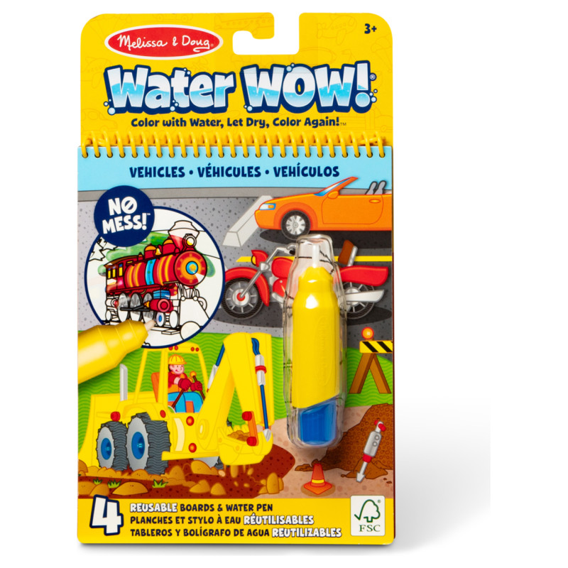 Melissa & Doug Water Wow! Ūdens krāsojamā grāmata &ndash; Transportlīdzekļi