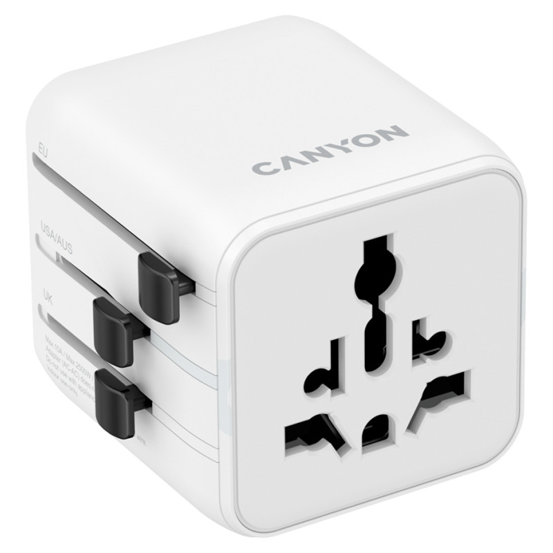 Canyon Travel Adapter OnTour One EU/UK/US/AUS White