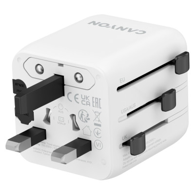 Canyon Travel Adapter OnTour One EU/UK/US/AUS White