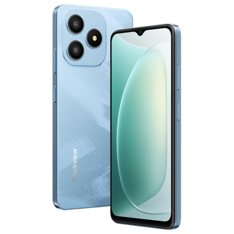 Blackview WAVE 9C 6.56" HD IPS 720x1612 60Hz 4+64GB SC9863A (T603) Octa Core 1.6GHz CAM 8MP/13MP Face recognition 5000mAh No Charger  Android 15 Ripple Blue
