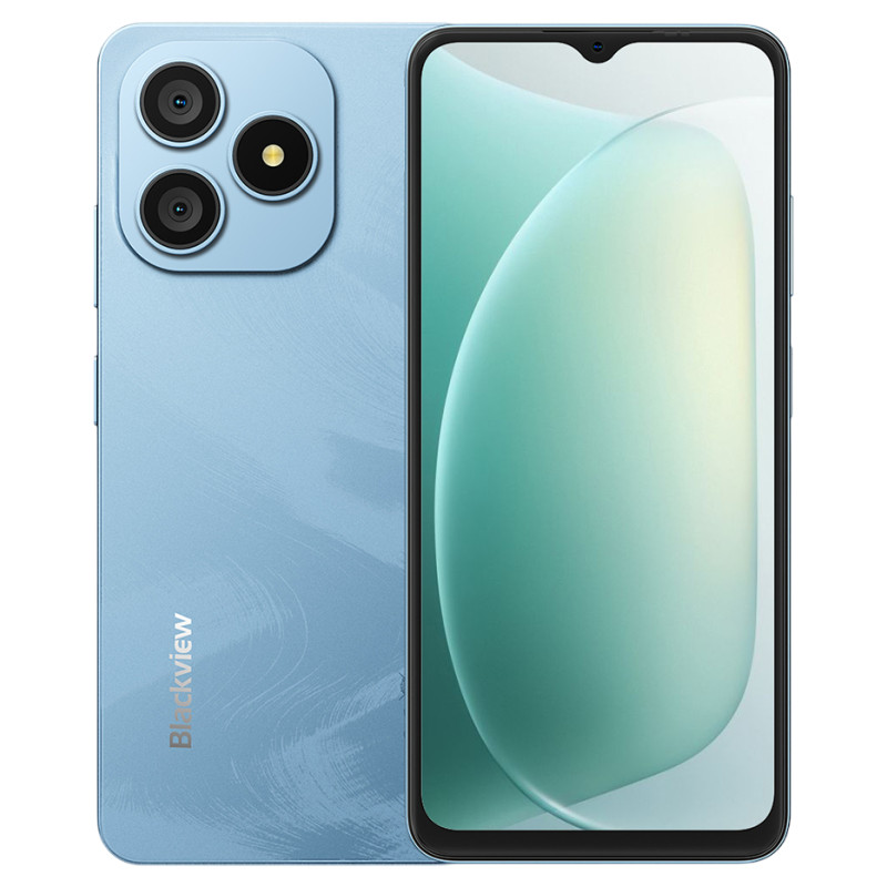Blackview WAVE 9C 6.56" HD IPS 720x1612 60Hz 4+64GB SC9863A (T603) Octa Core 1.6GHz CAM 8MP/13MP Face recognition 5000mAh No Charger  Android 15 Ripple Blue