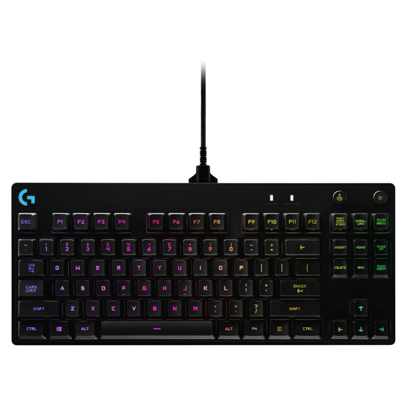 Logitech G PRO TKL Corded Mechanical Gaming Keyboard - BLACK - NORDIC - USB - CLICKY