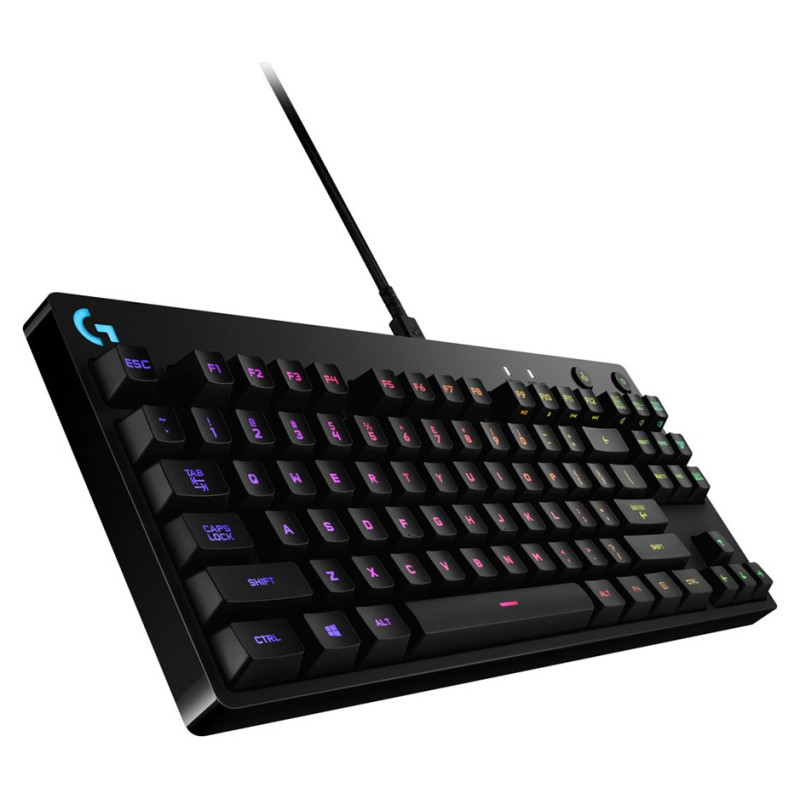 Logitech G PRO TKL Corded Mechanical Gaming Keyboard - BLACK - NORDIC - USB - CLICKY