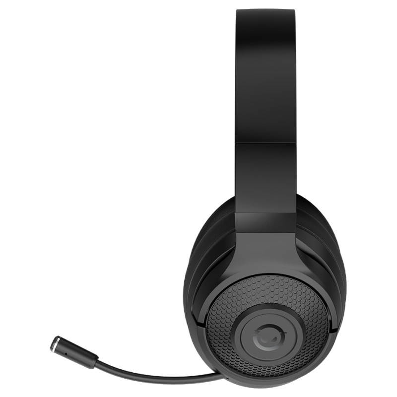 Lorgar Noah 500, Wireless Gaming headset with microphone, JL7006, BT 5.3, battery life up to 58 h (1000mAh), USB (C) charging cable (0.8m), 3.5 mm AUX cable (1.5m), size: 195*185*80mm, 0.24kg, black