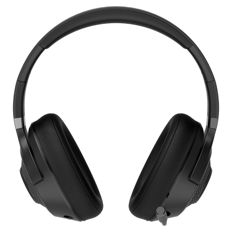 Lorgar Noah 500, Wireless Gaming headset with microphone, JL7006, BT 5.3, battery life up to 58 h (1000mAh), USB (C) charging cable (0.8m), 3.5 mm AUX cable (1.5m), size: 195*185*80mm, 0.24kg, black