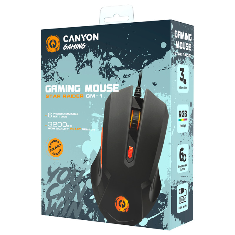 Canyon mouse Star Raider GM-1 RGB 6buttons Wired Black
