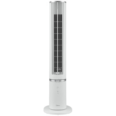 Midea Aroma Tower fan, 45W, Fully Detachable for Easy Cleaning, Built-in Essential Oil Diffuser, Air flow: 38.3 m3/min, 2 Wind modes - Normal/Sleeping, 4 speed settings, 7h timer, Multi-angle Remote control, Oscillation 70, white color, 1032x275x275