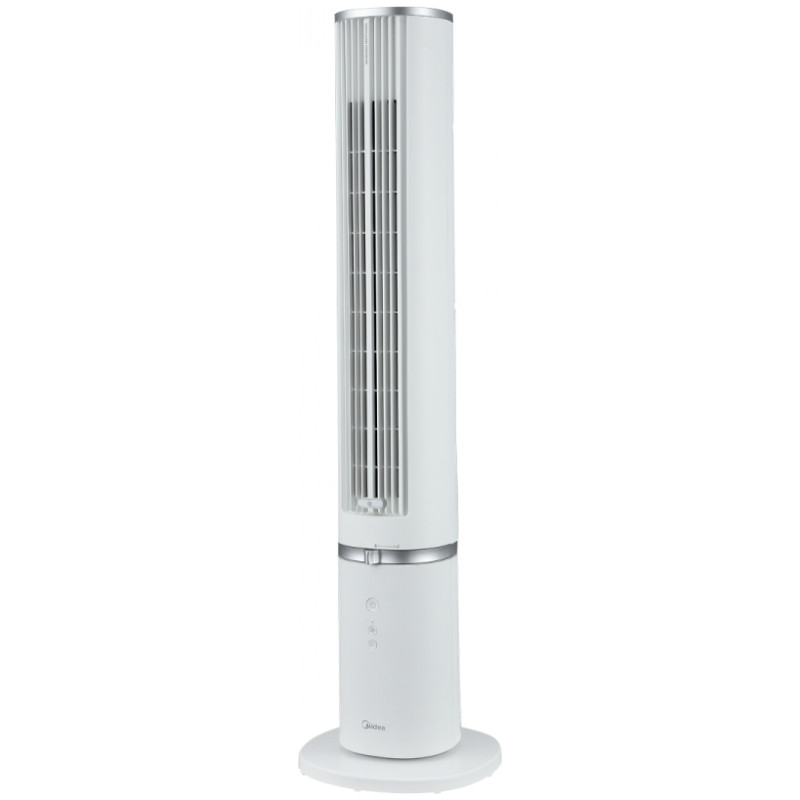 Midea Aroma Tower fan, 45W, Fully Detachable for Easy Cleaning, Built-in Essential Oil Diffuser, Air flow: 38.3 m3/min, 2 Wind modes - Normal/Sleeping, 4 speed settings, 7h timer, Multi-angle Remote control, Oscillation 70, white color, 1032x275x275