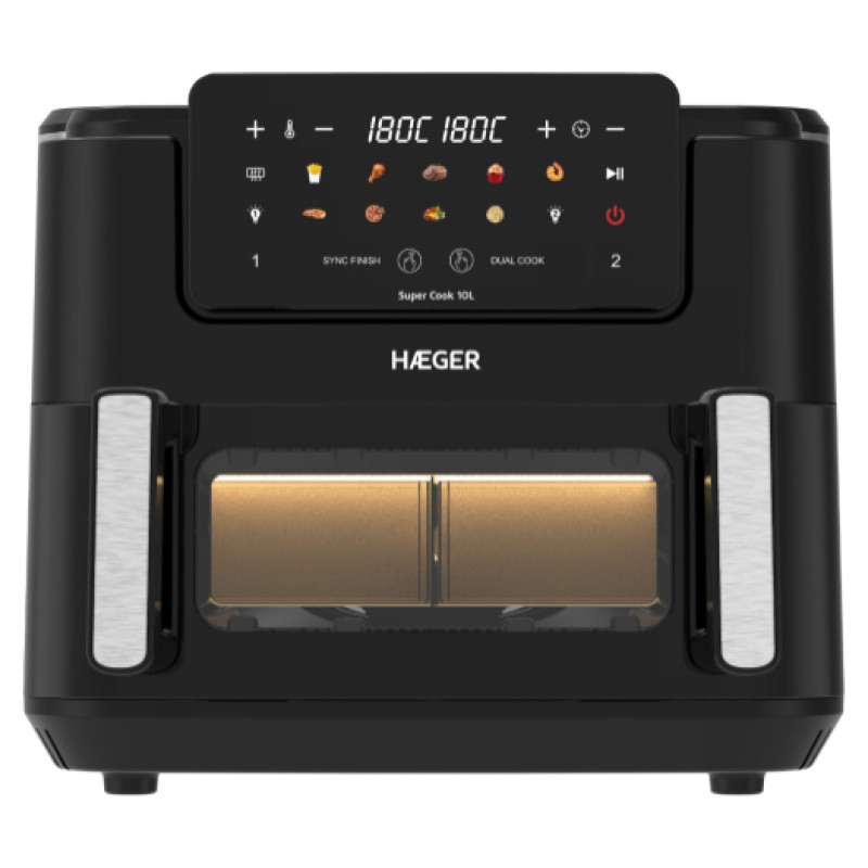 Haeger AF-D10.010B Super Cook Karstā gaisa cep&scaron;anas ierīce 10L ( 2 x 5L ) 2600W