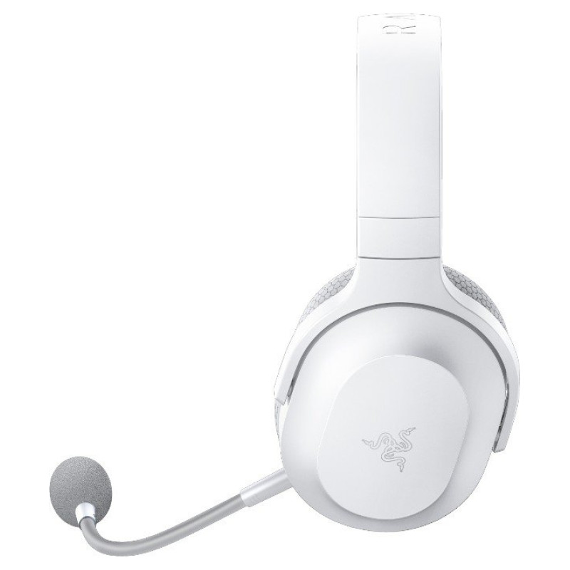Razer Barracuda X Mercury White Wireless Multi-platform Gaming and Mobile Headset, Razer TriForce 40mm Drivers, Detachable HyperClear Cardioid Mic, Ultra-soft FlowKnit mem foam, 7.1 audio, 50hrs, Dual Wireless, Type-C, Compt PC, PlSt, MD, Ad, iOs