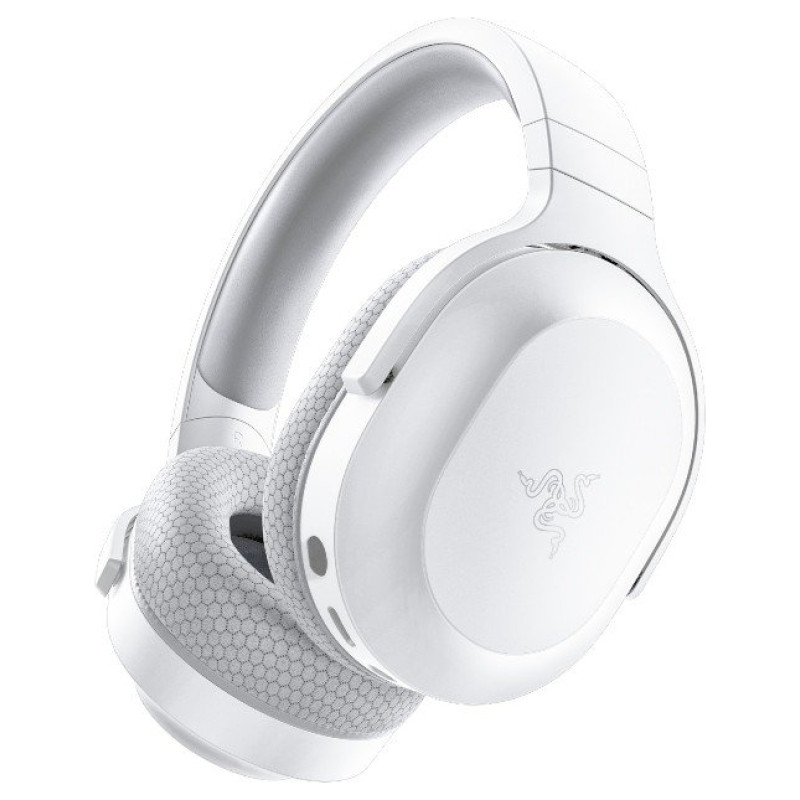 Razer Barracuda X Mercury White Wireless Multi-platform Gaming and Mobile Headset, Razer TriForce 40mm Drivers, Detachable HyperClear Cardioid Mic, Ultra-soft FlowKnit mem foam, 7.1 audio, 50hrs, Dual Wireless, Type-C, Compt PC, PlSt, MD, Ad, iOs