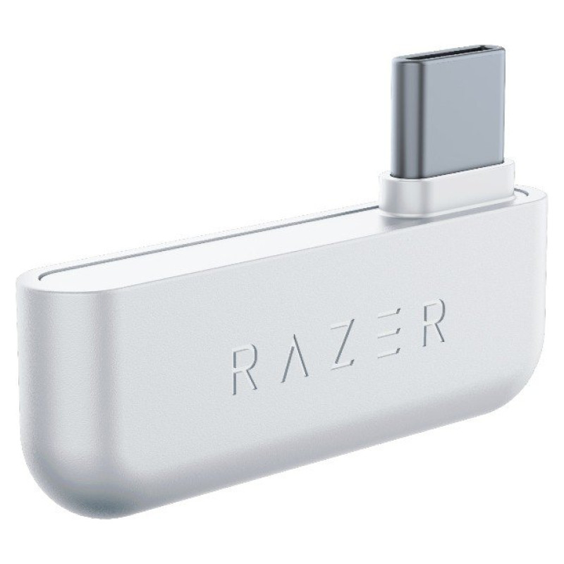 Razer Barracuda X Mercury White Wireless Multi-platform Gaming and Mobile Headset, Razer TriForce 40mm Drivers, Detachable HyperClear Cardioid Mic, Ultra-soft FlowKnit mem foam, 7.1 audio, 50hrs, Dual Wireless, Type-C, Compt PC, PlSt, MD, Ad, iOs
