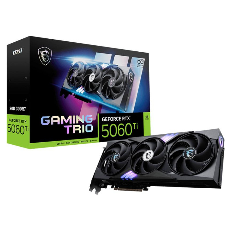 MSI Graphics Card|MSI|NVIDIA|GeForce RTX 5060 Ti|8 GB|GDDR7|128 bit|PCI Express x16 5.0|Active|RTX5060TI8GGAMTRIOOC