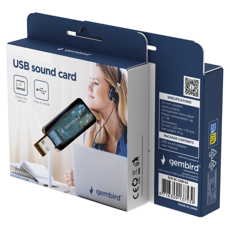 Gembird SOUND CARD USB EXT. VIRTUS/SC-USB-02 GEMBIRD