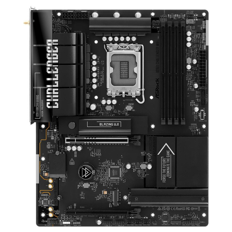 Asrock Mainboard|ASROCK|Intel B860|LGA 1851 (Socket V1)|ATX|RAM DDR5-SDRAM|4xSlots|Wi-Fi Yes|Bluetooth Yes|1xNumber of M.2 (M) slots|B860CHALLENGERWIFI