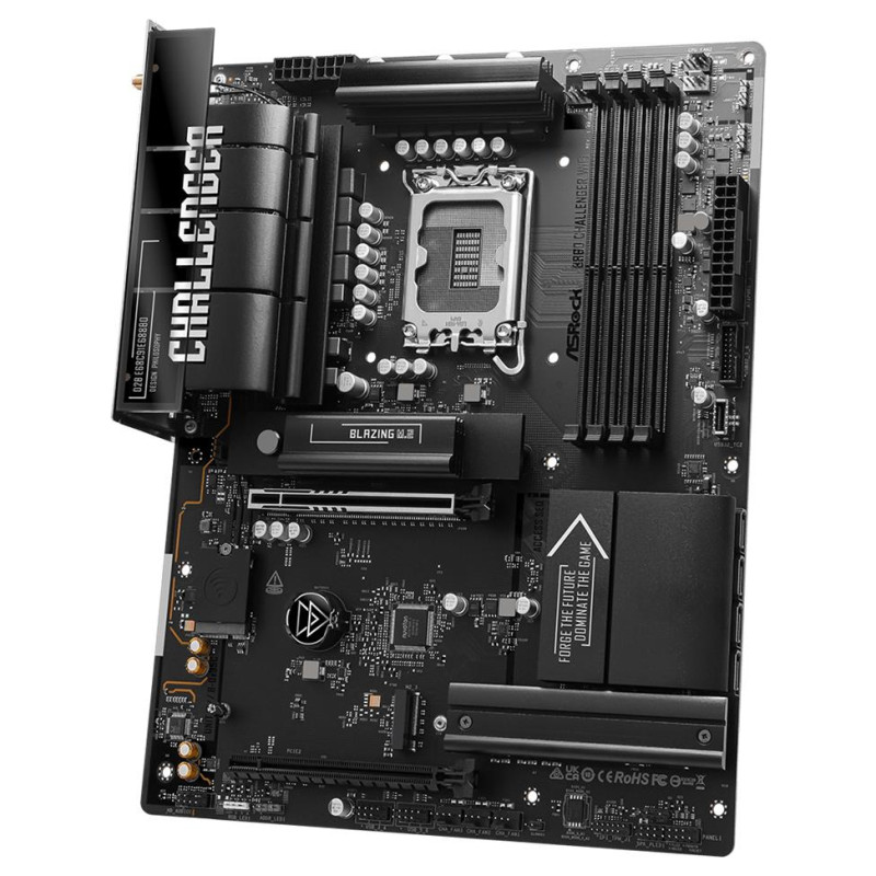 Asrock Mainboard|ASROCK|Intel B860|LGA 1851 (Socket V1)|ATX|RAM DDR5-SDRAM|4xSlots|Wi-Fi Yes|Bluetooth Yes|1xNumber of M.2 (M) slots|B860CHALLENGERWIFI