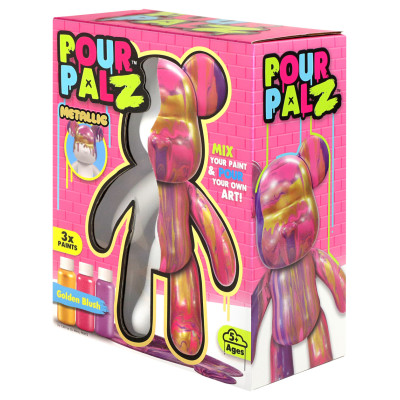 Pour Palz DIY krāsojamais lācis &ndash; Zeltains mirdzums