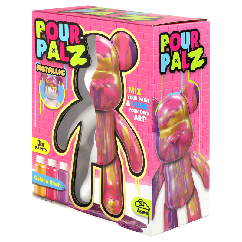Pour Palz DIY krāsojamais lācis &ndash; Zeltains mirdzums