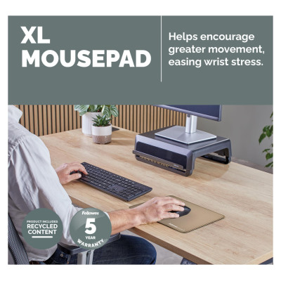 Fellowes MOUSE PAD BREYTA XL/SAND 100139319 FELLOWES