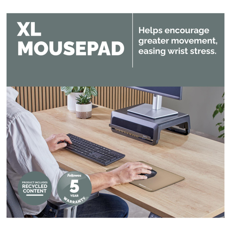 Fellowes MOUSE PAD BREYTA XL/SAND 100139319 FELLOWES