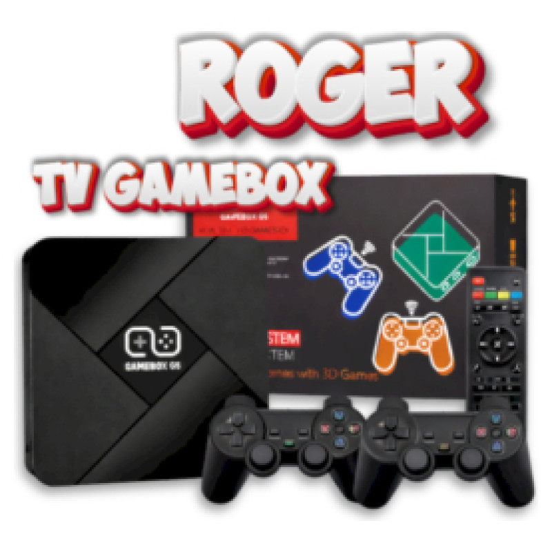 Roger Spēļu konsole RoGer TV + Game Box G5 Retro 64GB