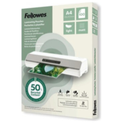 Fellowes Laminē&scaron;anas plēves Fellowes Eco100gab Matte A4