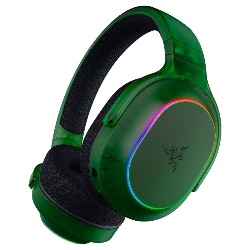 Razer Barracuda X Chroma Phantom Green Edition, Gaming Headset, Black, Oval Ear Cushions, 2.4 GHz Wireless / Bluetooth, Breathable Fabric with Memory Foam Cushions, Detachable Razer HyperClear Cardioid Mic, 7.1 Surround sound