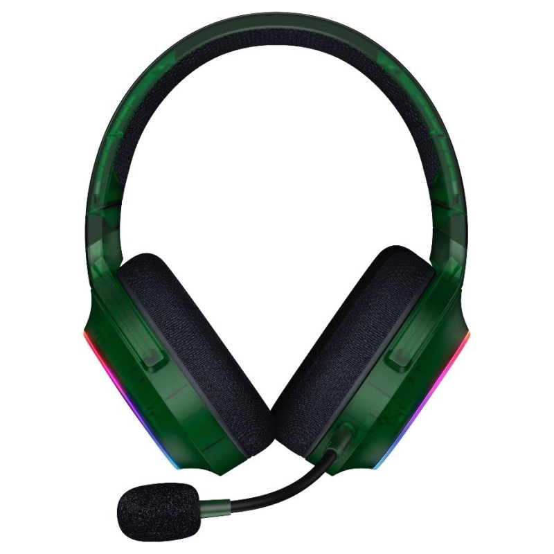 Razer Barracuda X Chroma Phantom Green Edition, Gaming Headset, Black, Oval Ear Cushions, 2.4 GHz Wireless / Bluetooth, Breathable Fabric with Memory Foam Cushions, Detachable Razer HyperClear Cardioid Mic, 7.1 Surround sound