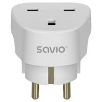Savio Strāvas adapteris SAVIO Travel adapter UK socket - EU plug
