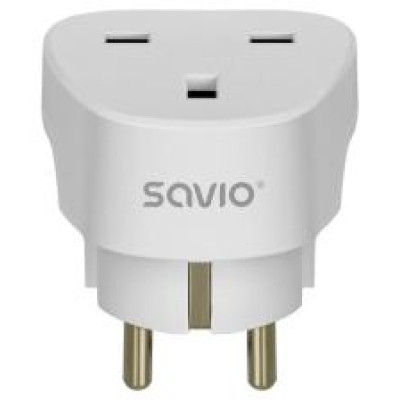 Savio Strāvas adapteris SAVIO Travel adapter UK socket - EU plug