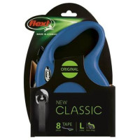 Flexi New Classic L 8m blue (lente) - pavada suņiem