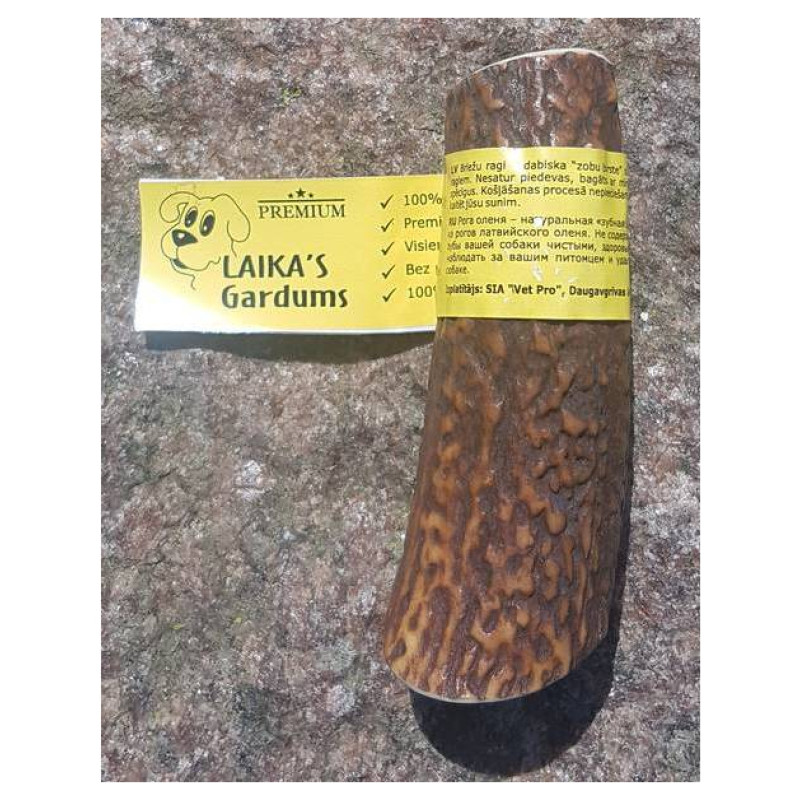 Laikas Gardums Dabīgs brieža rags suņiem XL 160 - 249 g