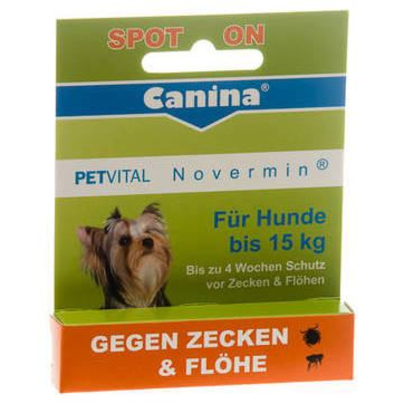 Canina Petvital Novermin drops for dogs to 15kg 2ml