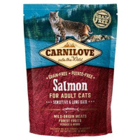 Carnilove Salmon Adult Cat Sensitive & Long Hair 0,4 kg barība kaķiem