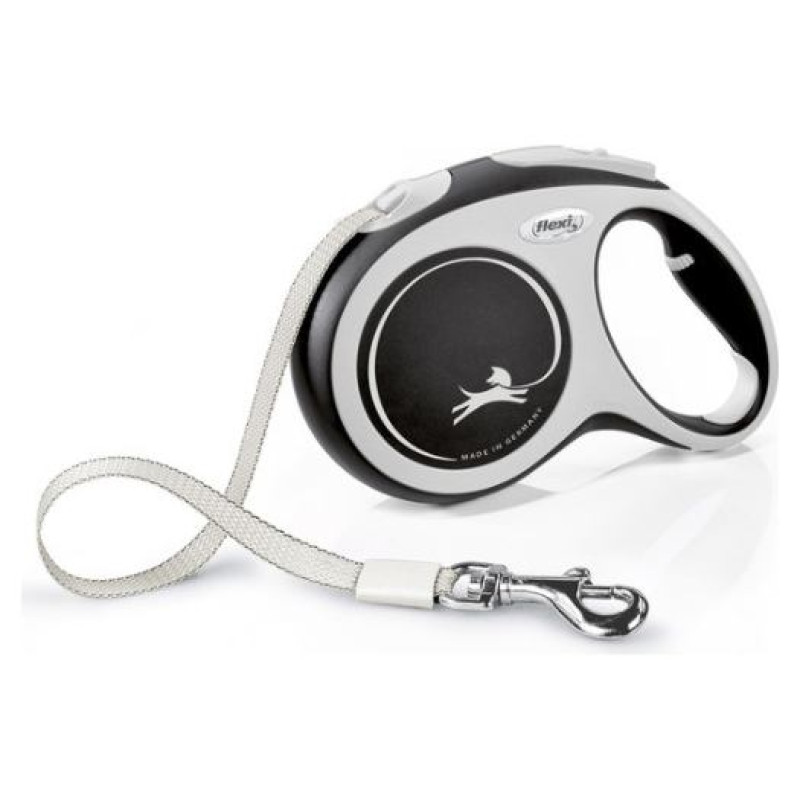 Flexi New Comfort L lente 5 m, black - pavada suņiem