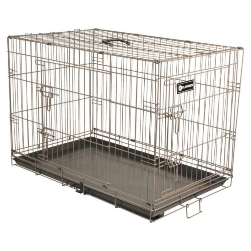 Flamingo metāla būris (ar divām durtiņām) EBO L 56x92x64cm pelēks