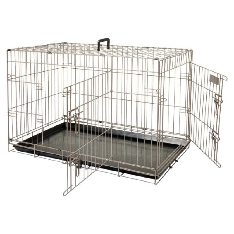 Flamingo metāla būris (ar divām durtiņām) EBO L 56x92x64cm pelēks