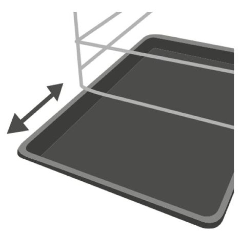 Flamingo metāla būris (ar divām durtiņām) EBO L 56x92x64cm pelēks