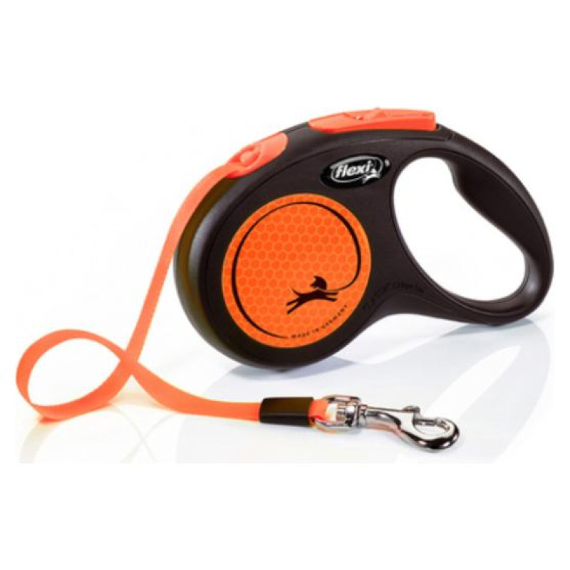 Flexi Neon M 5m orange (lente) - pavada suņiem