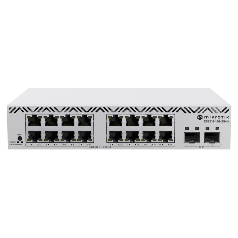 Mikrotik Switch|MIKROTIK|16x10Base-T / 100Base-TX / 1000Base-T|CSS318-16G-2S+IN