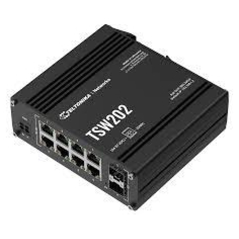 Teltonika Switch|TELTONIKA|TSW202|Type L2|2xSFP|8xRJ45|PoE+ ports 8|240 Watts|TSW202