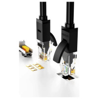 Ugreen Cable Ethernet patch cord RJ45 Cat 6 UTP 1000Mbps 1m black (20159)