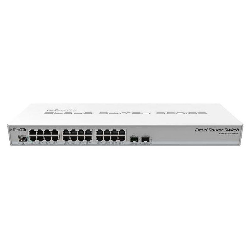 Mikrotik Switch|MIKROTIK|24x10Base-T / 100Base-TX / 1000Base-T|2xSFP+|CRS326-24G-2S+RM