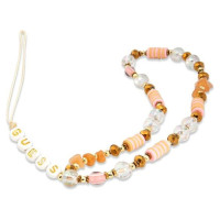 Guess pendant GUSTBOHP Phone Strap brown/brown Beads Bohemia