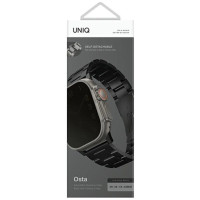 Uniq Osta Stainless Steel Strap for Apple Watch 1/2/3/4/5/6/7/8/SE/SE2/Ultra 42/44/45/49mm - Black