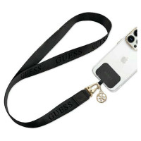 Guess CBDY Nylon Chain phone lanyard - black